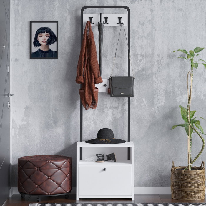 Hanah Home Recibidor Tina Blanco y Negro
